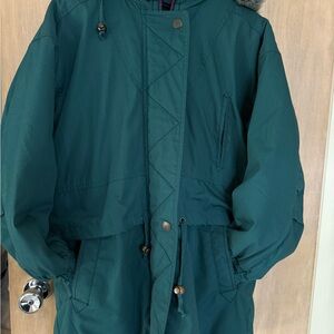 Severn London Fog Dark Green Hooded Jacket